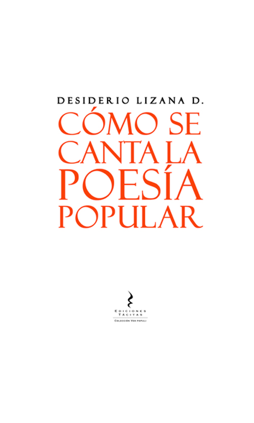 Cómo se canta la poesía popular